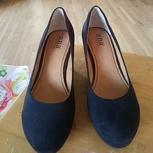 a.n.a black wedge heels